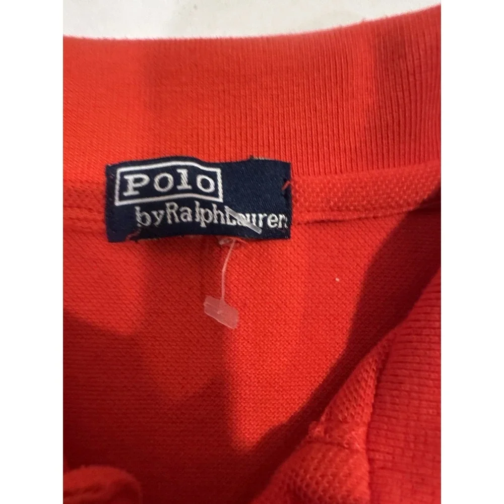 Polo Ralph Lauren Polo Shirt Men's Size Large Red Short Sleeve Blue Horse